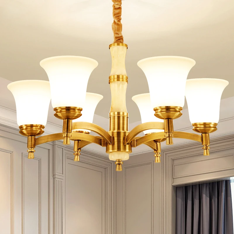 Скандинавская медная люстра креативная индивидуальная мраморная