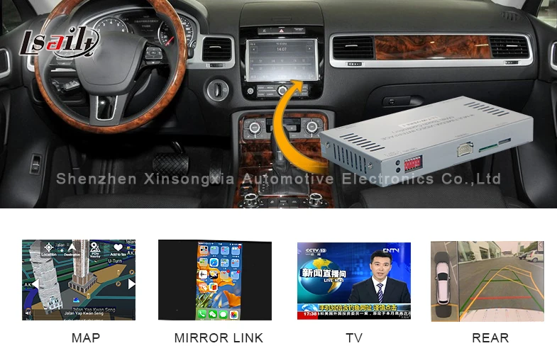 Интерфейс с навигацией и парковкой для Volkswagen 8 &quotTouareg (система RNS850)|navigation system|interface