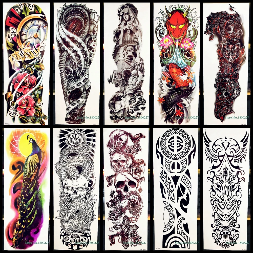 Тату наклейка с переводными цветами на руку для мужчин и женщин|tatoo for man|flower armtattoo
