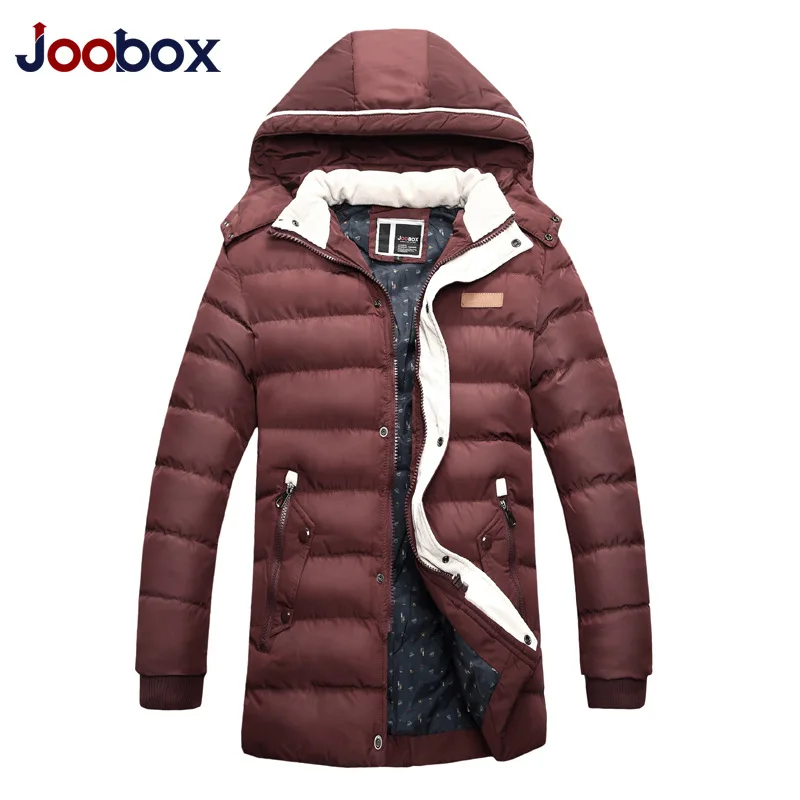 Joobox бренд зимняя куртка Для мужчин Повседневное Теплая Мода 2017 г. Подпушка парка