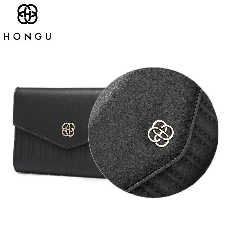 HONGU роскошные клатчи кожаные сумки для женщин кошелек в полоску отделение