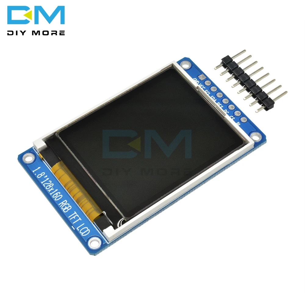 

1.8" Full Color 128x160 SPI 1.8 inch Full Color TFT LCD Display Module ST7735S 3.3V Replace OLED Power Supply for Arduino DIY