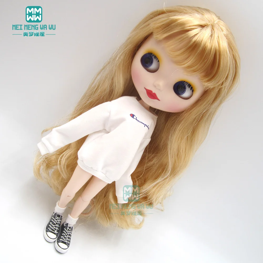 Одежда для куклы, модная длинная футболка, платье, Толстовка для Blyth Azone1/6, аксессуары для кукол