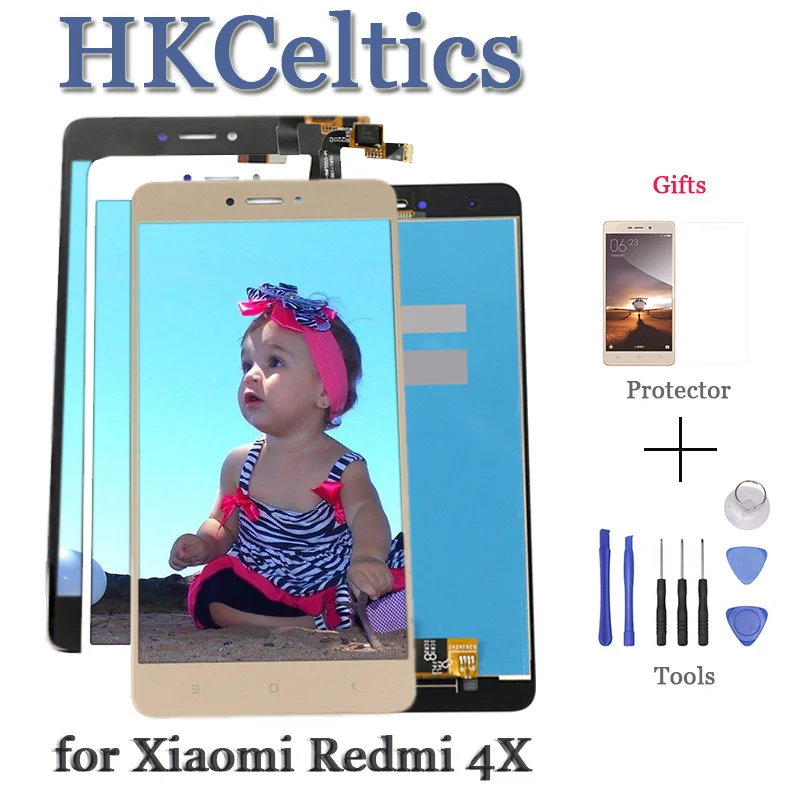 ЖК дисплей и дигитайзер сенсорного экрана в сборе для Xiaomi Redmi 4X сменный экран с