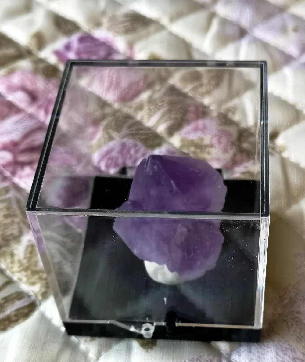 Природный пурпурный кристалл Аметист образец драгоценный камень класса