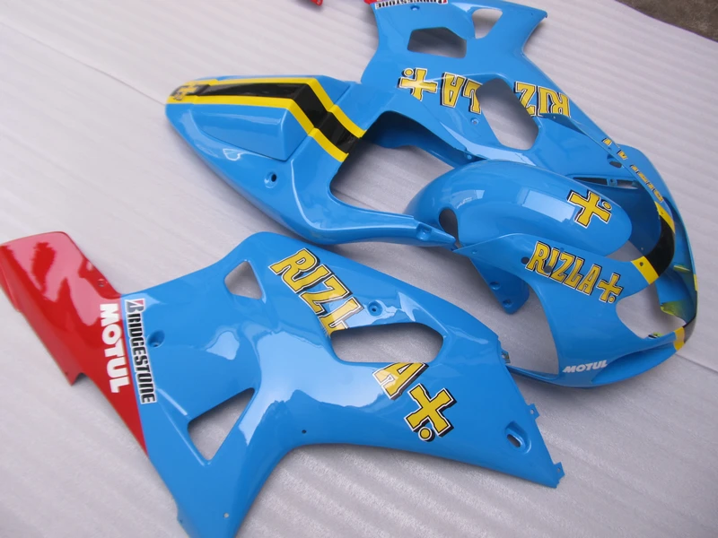 Бесплатный комплект обтекателей для Suzuki SRAD GSXR600 GSXR750 01 02 03 GSXR 600 750 2001 2002 2003 синий