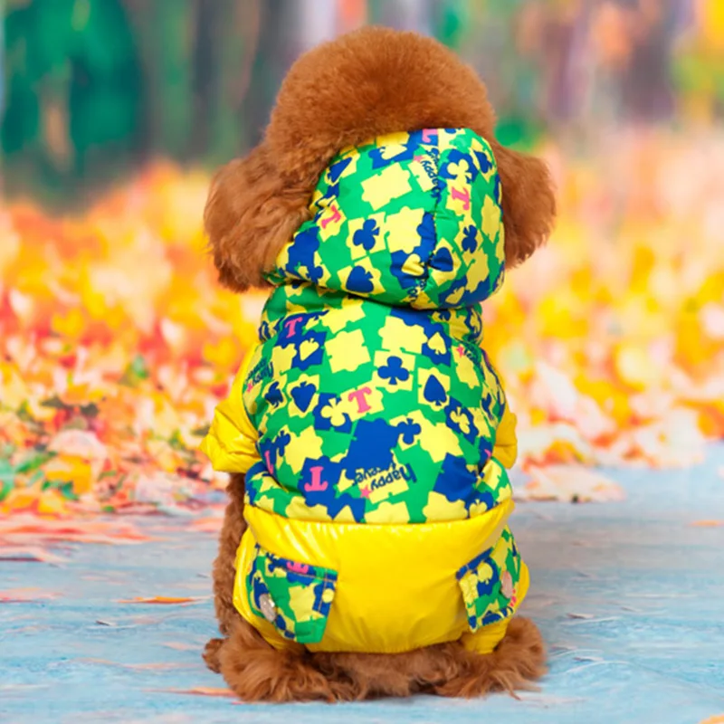 Hot Sale Winter Overalls for Dogs Super Warm Small Waterproof Dog Coat Thicker Cotton Jumpsuit Hoodies Chihuahua | Дом и сад