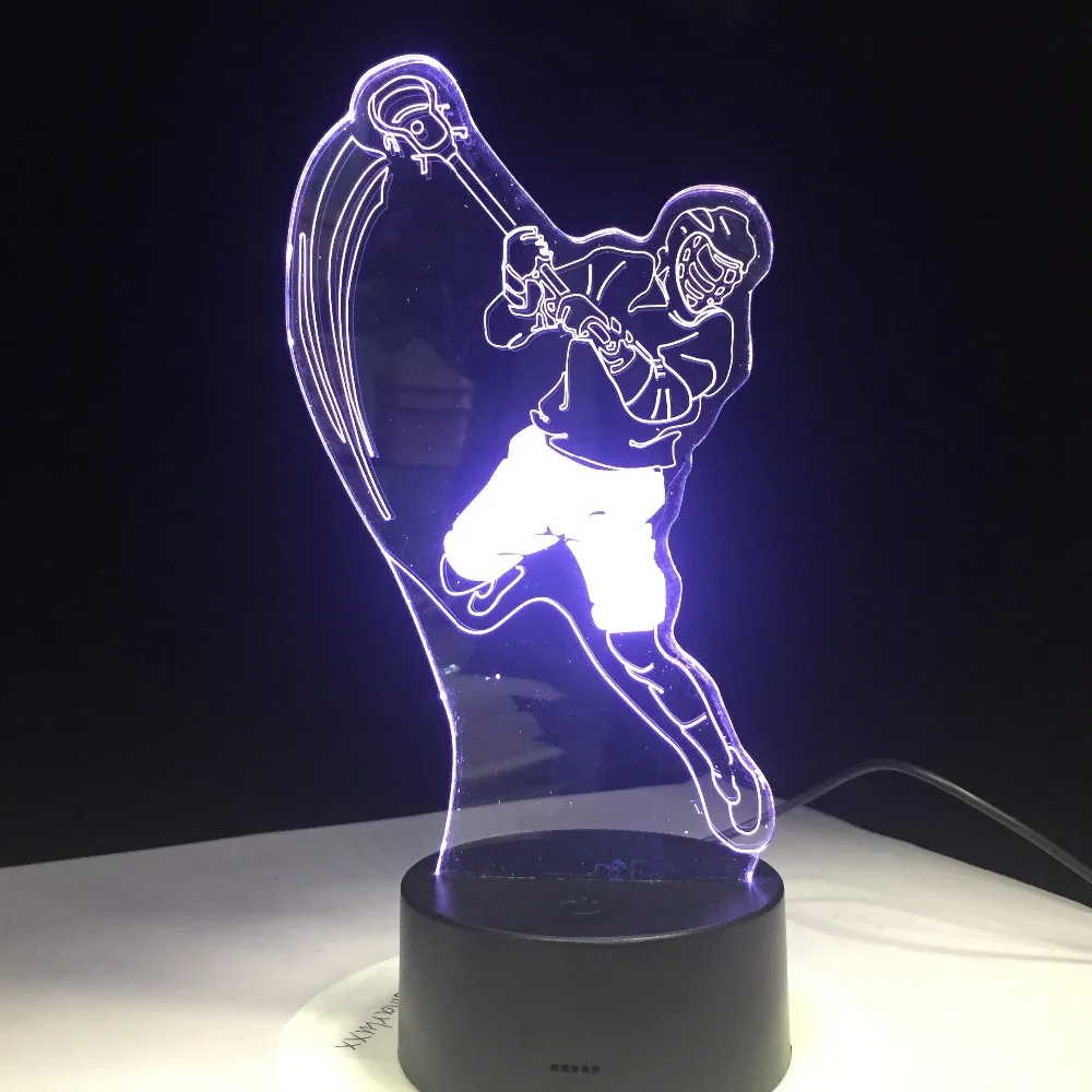 

3D Ice Hockey Sports Modelling Table Lamp 7 Colors Change LED Night Light USB Bedroom Sleep Lighting Sports Fans Gift Home Decor