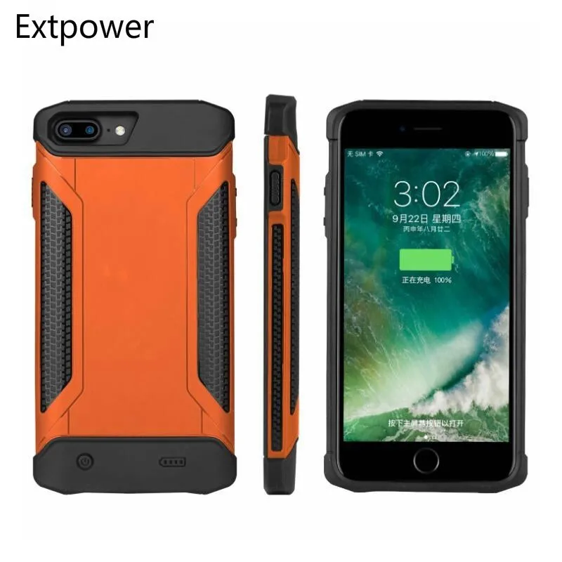 Ext power 5000 мАч для iPhone 6 6S 7 8 противоударный Тонкий чехол батареи Plus Bank Charing s задняя