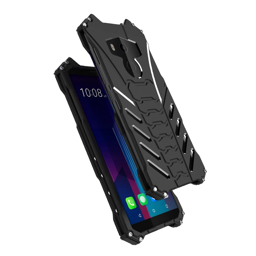Premium Aluminum Alloy Case Shockproof Anti-drop Personalized Cool Bat Pattern Design Slim Lightweight Cover for HTC U11 + Plus |