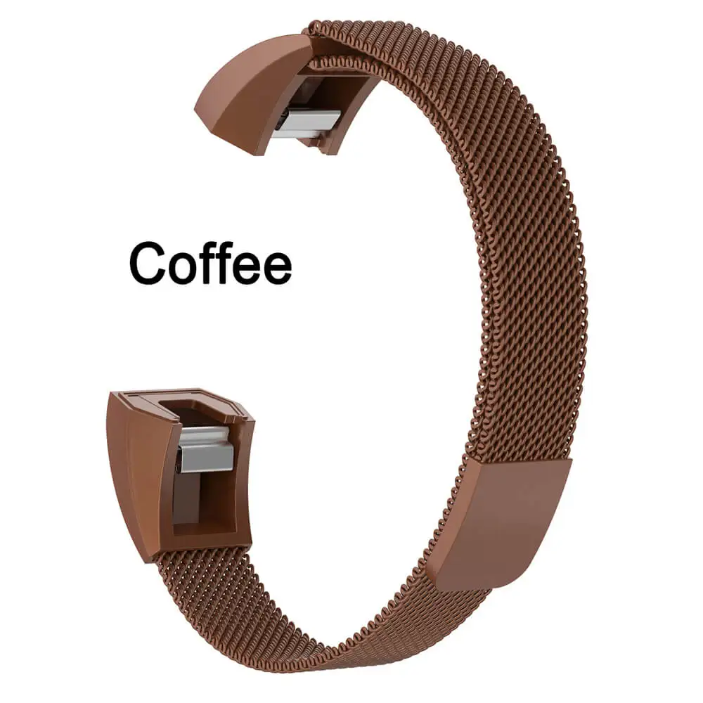 coffee Новая замена нержавеющая сталь магнитный Миланский Ремешок Браслет Для Fitbit Alta HR ACE Премиум 316L нержавеющая сталь - Цвет: coffee