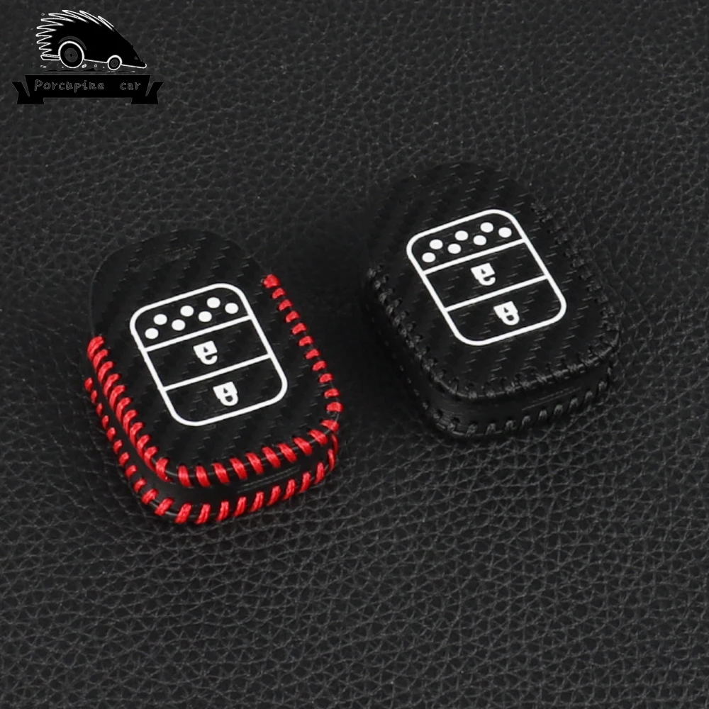 Кожаный чехол для автомобильного ключа из углеродного волокна Чехол Honda Accord City