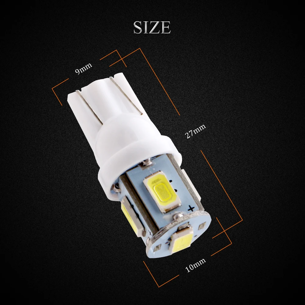 YM E Bright 4 шт. T10 5630 5 SMD 194 168 W5W 12V DC автомобильные Внутренние светодиодные лампы