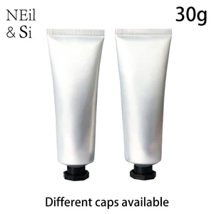 Серебристая пластиковая бутылка для крема для рук, 30 мл, косметическая бутылка для губ, мягкая трубка, крем для глаз, бутылочки для выдавливания, бесплатная доставка