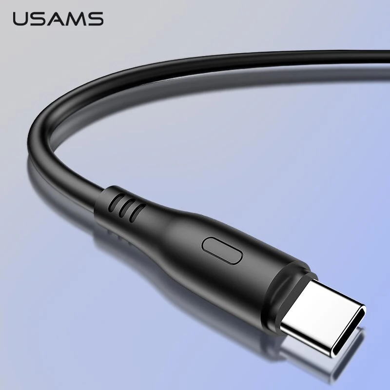 USAMS usb type-C кабель для быстрой зарядки samsung USB C type-C кабели для мобильных телефонов для Xiaomi huawei круглый кабель для передачи данных