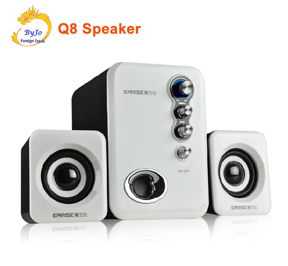 

Best audio system Q8 HiFi Speakers desktop speaker multimedia mini computer speaker 2.1 subwoofer USB power