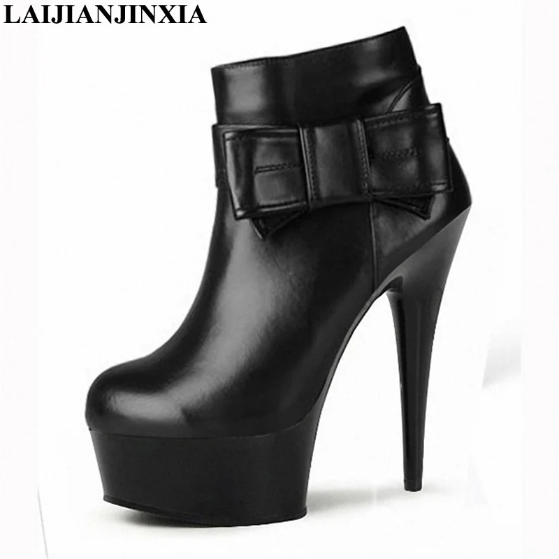 

New High Heels Women Pole Dance Shoes Sexy Night Club Party Dancing Shoes Platform 15cm High Heels Ankle Boots