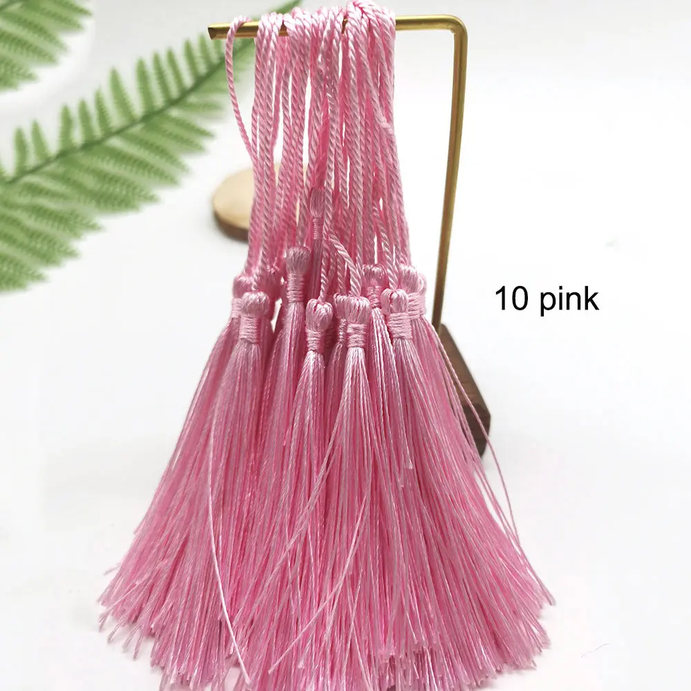 10 pink 32 шт., 32 цвета, 7 см, Висячие веревочки, шелковые кисточки, бахрома, шитье, Банг, кисточка для украшения ключей, кисточки для самостоятельного изготовления, Украшения, Аксессуары для штор - Цвет: 10 pink