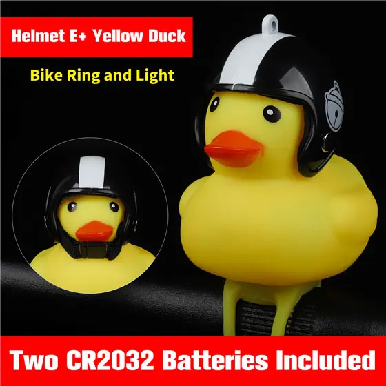 Duck with Helmet E WEST BIKING милый велосипедный звонок водонепроницаемый силикагель мультфильм светильник в виде утки с рогом Велоспорт MTB дорожный велосипед аксессуары Руль - Цвет: Duck with Helmet E