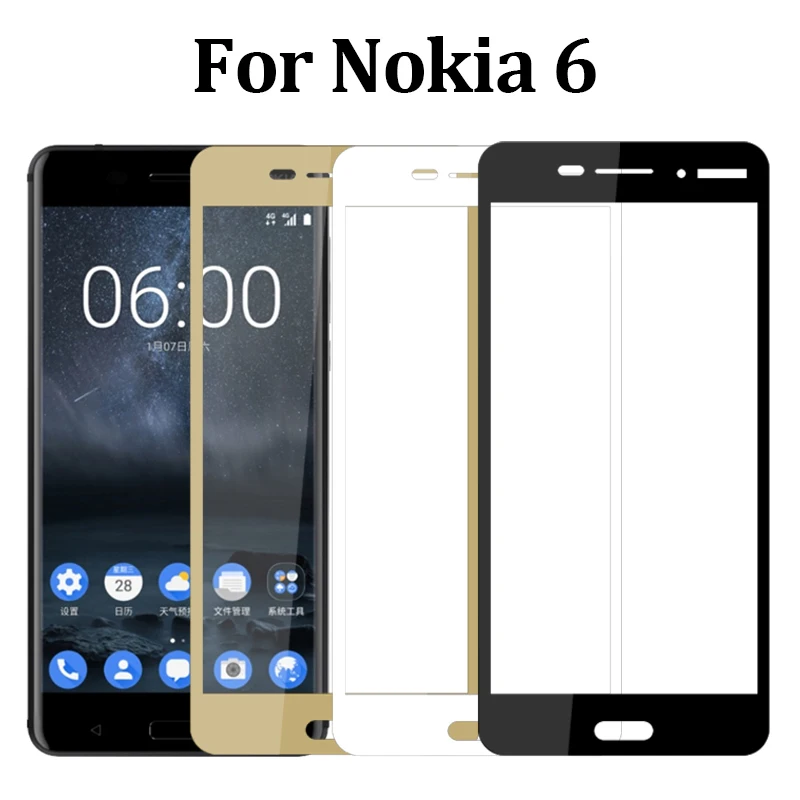 Закаленное стекло noki для nokia 6 защитная пленка на экран noka A6 с полным покрытием |