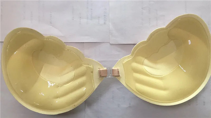 Women Front Closure Silicone Self-Adhesive Half Cup Wire Free Backless Strapless Seamless Push Up Bra For Female Intimates