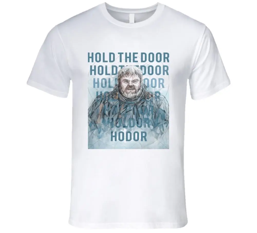 Мужская футболка с надписью HOLD THE DOOR HODOR GAME OF THRONES модная повседневная унисекс