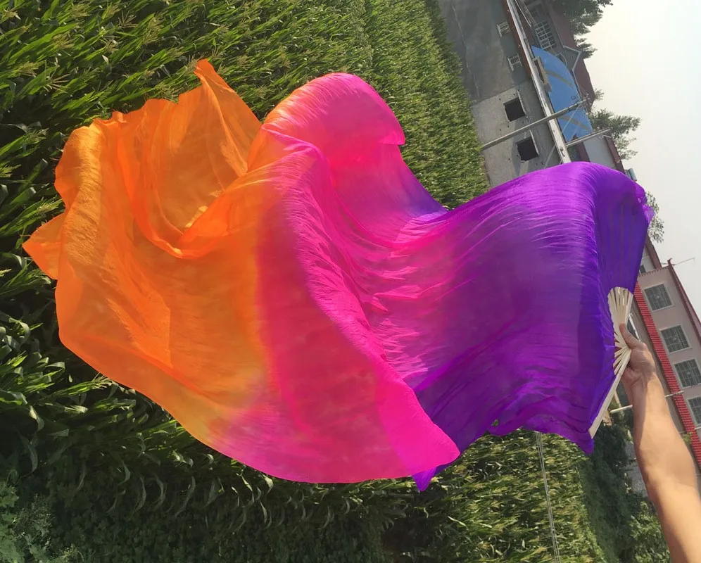 Шелковая Веер вуаль для танца живота размер 150 см 120 180 см|fan veil|silk fan veilsbelly dance silk |