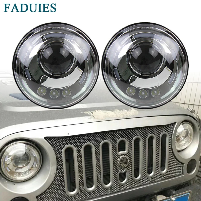 FADUIES 7 дюймов круглый H/ближнего света светодиодный фар для Lada 4x4 городская Нива Jeep