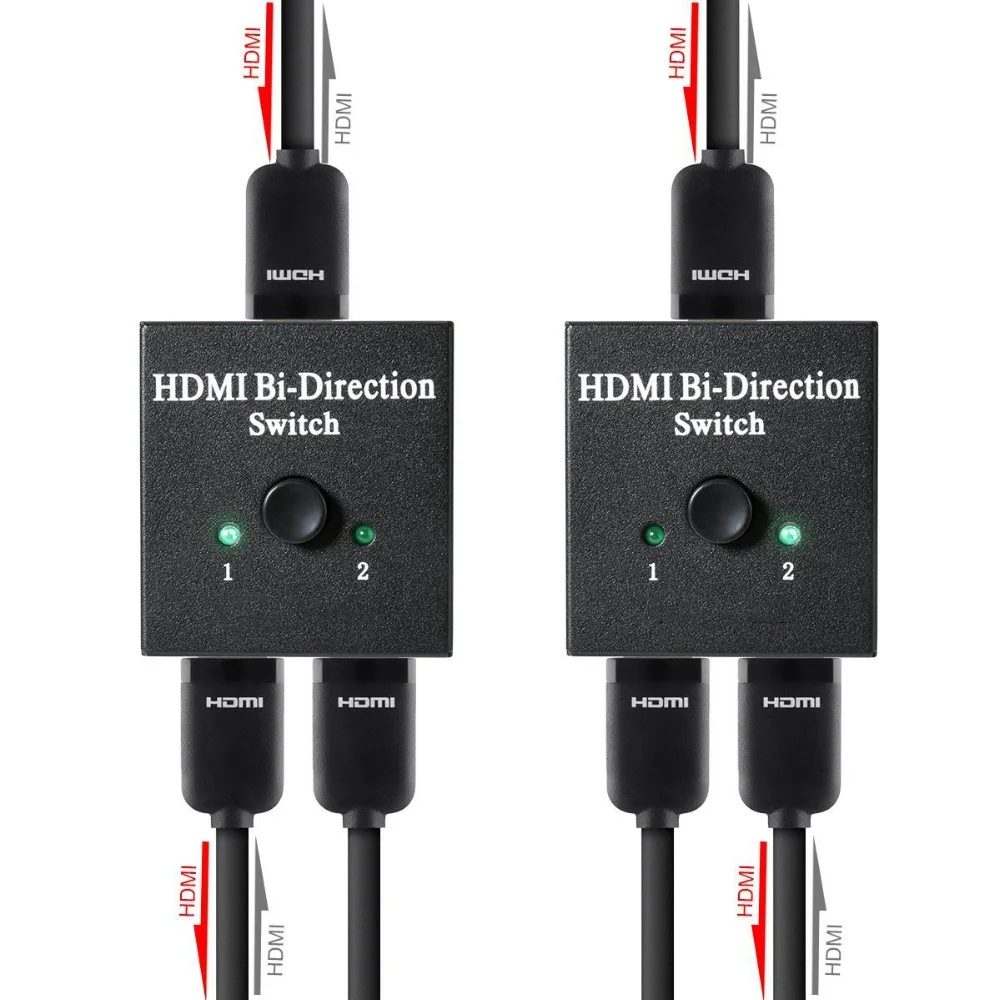 PUZHIJIE HDMI переключатель двунаправленный 2x1 или 2 порта концентратор Sup порт s 4K Ultra HD