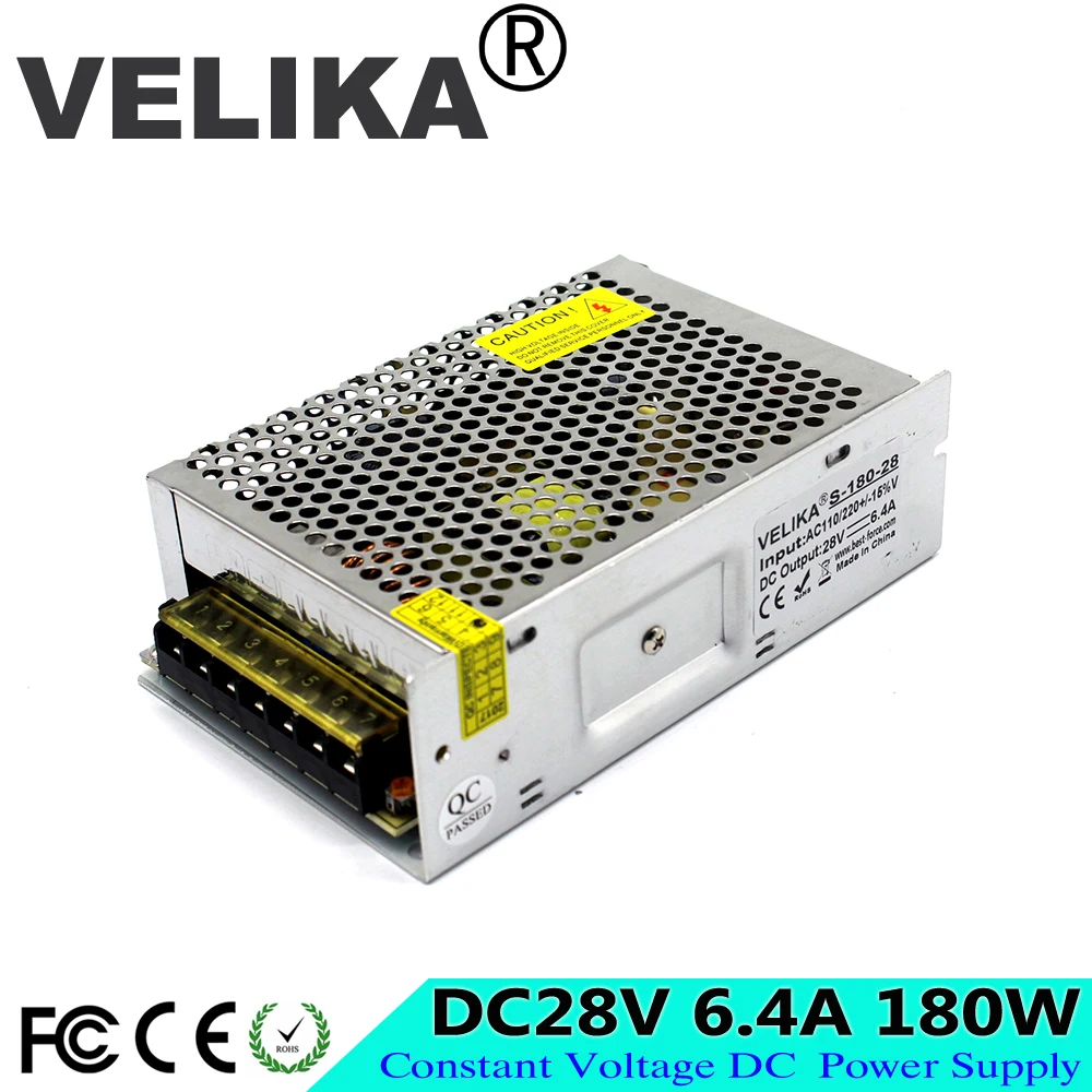 Источник питания DC28V 6 4a 180 Вт светодиодный драйвер Трансформатор 110 В 220