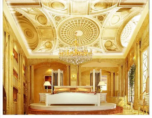 

custom 3d wallpaper 2014 New Non-woven European-style luxury elegant artistic ceiling wallpaper