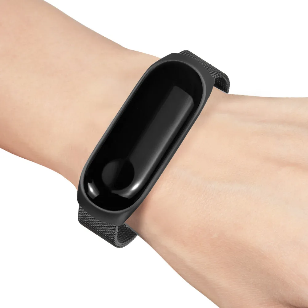 Ремешок для смарт часов Xiaomi Mi Band 3 сменный Браслет Миланская петля из нержавеющей