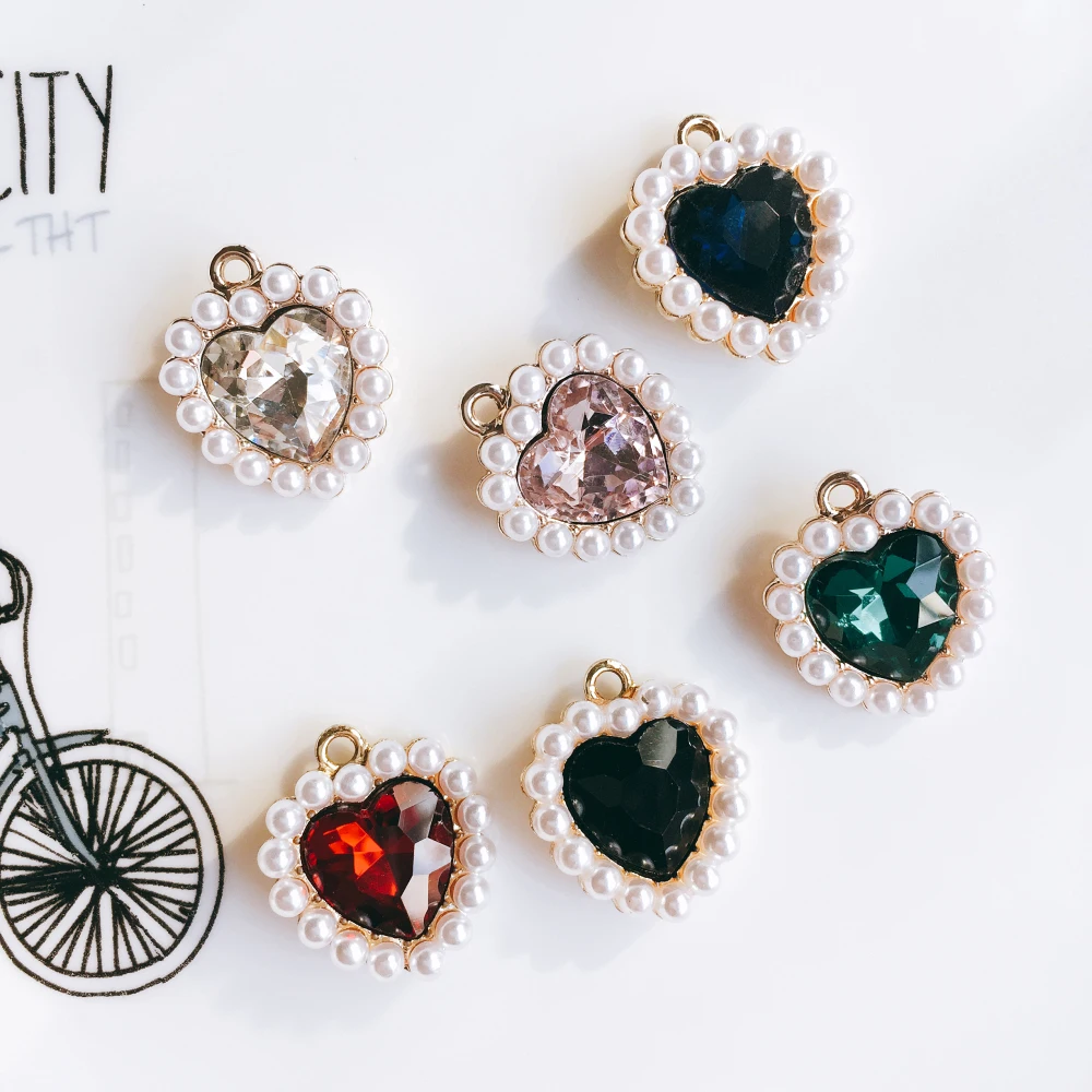 

Жемчужные прозрачные красные черные стразы, хрустальные серьги, ожерелье, аксессуары, компоненты ювелирных изделий, 4 шт.