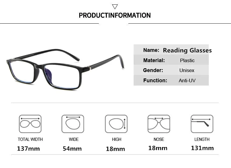 

Higodoy Fashion Square Plastic Spectacle glasses frame Vintage Clear Lens Eyeglasses Men Women Computer Eyeglasses Frame