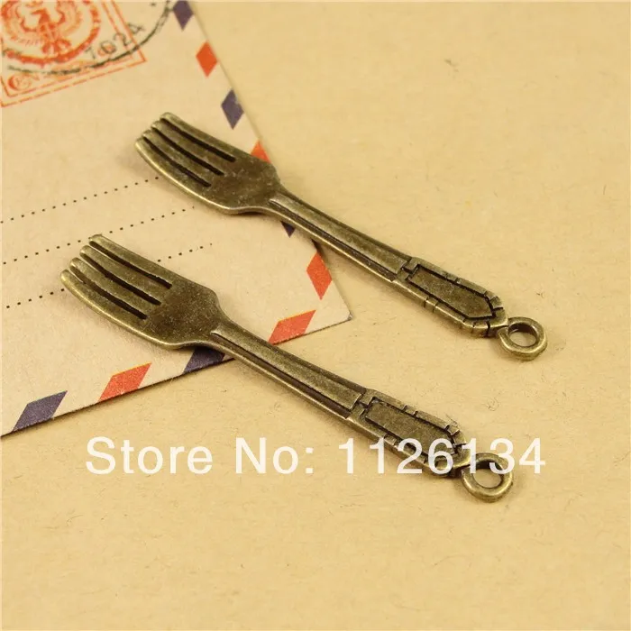 A1380 оптовая продажа DIY ремесло подвески ложка вилка сплав Spork Аксессуары