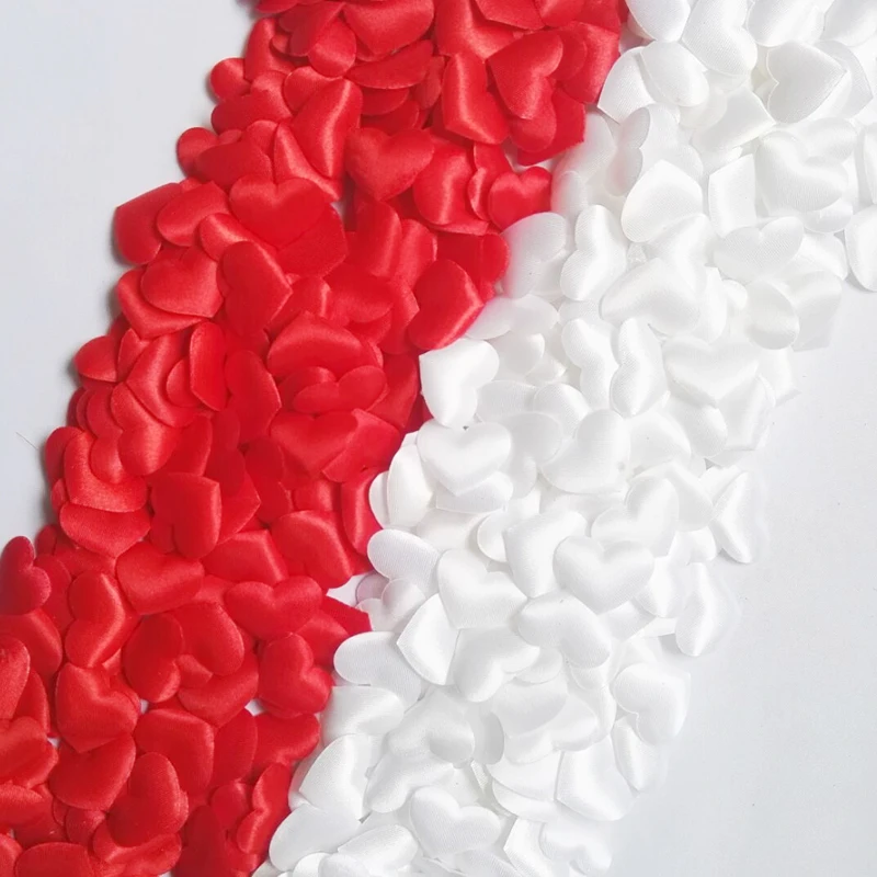 Недорогой! Тканевые украшения в виде сердца диаметр 3 5x3 5 см/2 1x1 см для свадебной