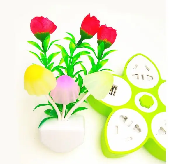 Гриб/Кролик светящиеся светодиодные ночные светильники спальня рядом лампы