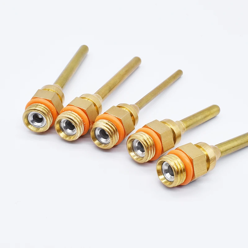 Насадка для термоклеевого пистолета медная длинная сопла с мелким отверстием