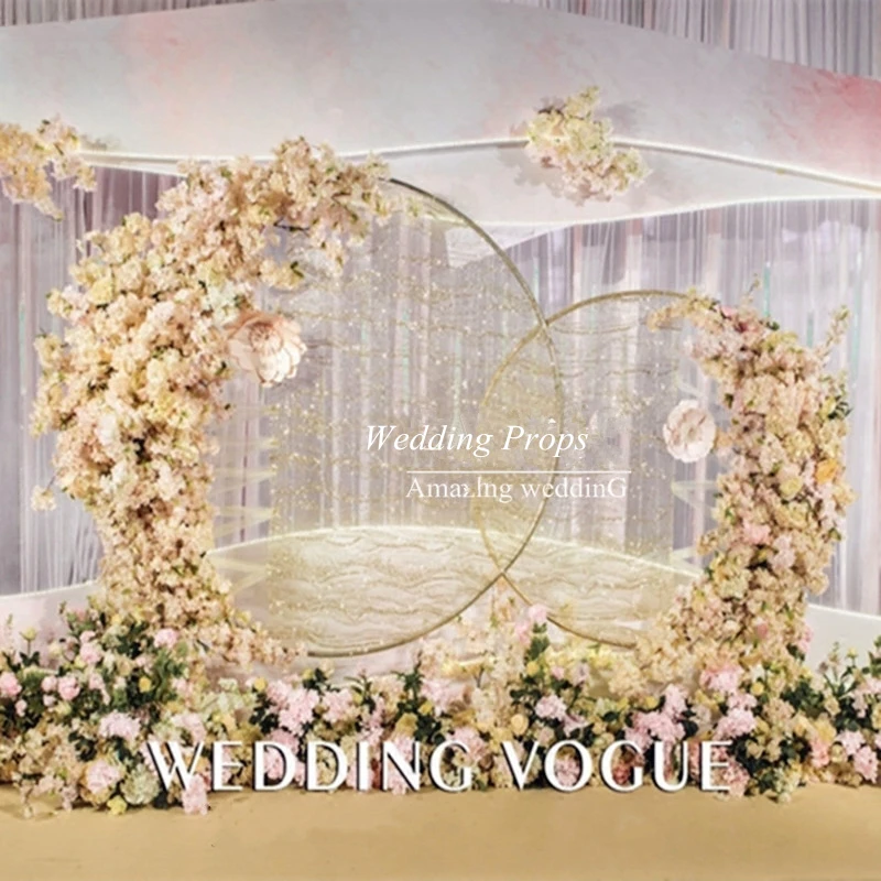 искусственные цветы Свадебная АРКА фон из кованого железа однотрубное кольцо