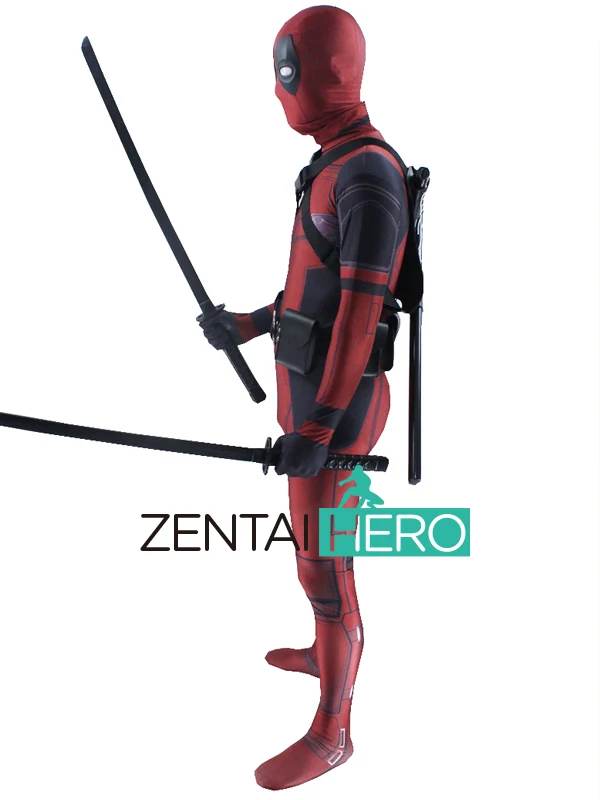 Бесплатная доставка DHL Дешевые 3D печать живой оттенок спандекс Deadpool костюм 2017