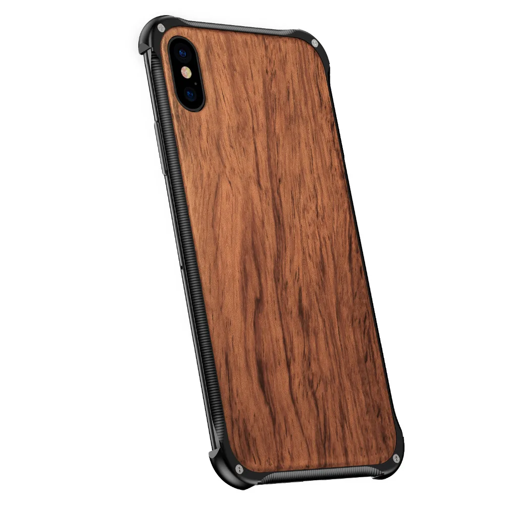 Роскошный чехол для телефона iPhone X XR XS Max алюминиевая металлическая рамка + Броня