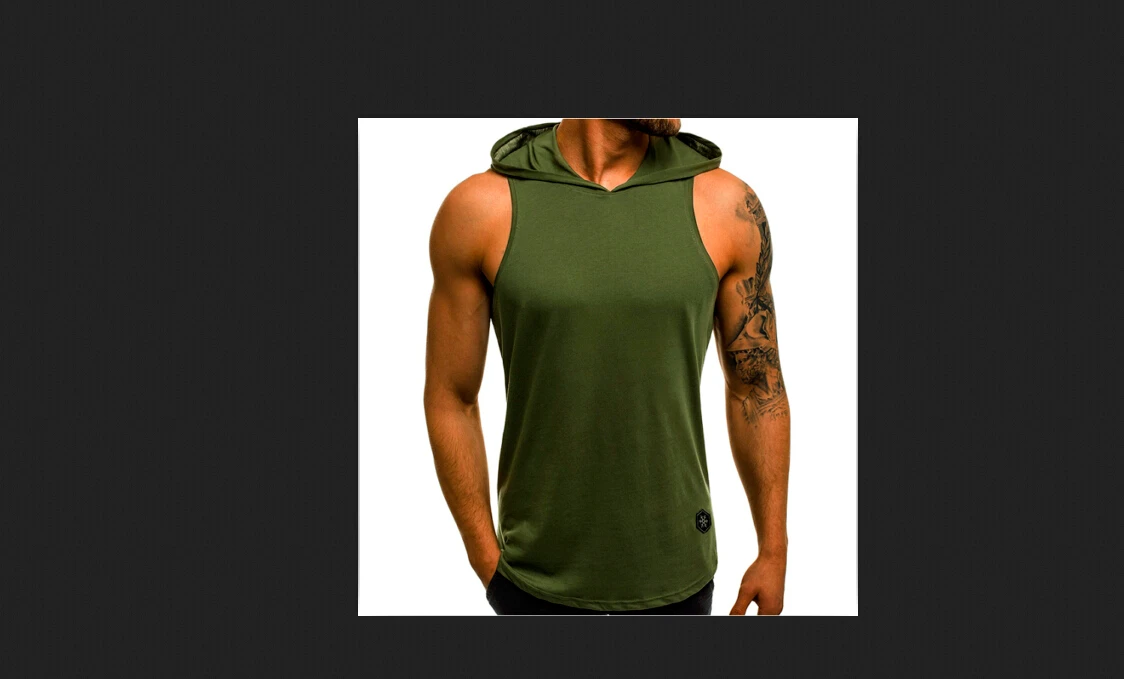 Мужская однотонная майка с капюшоном пуловер для фитнеса свитер без рукавов