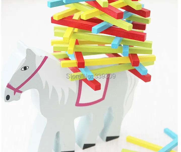 free shipping new 3pcs/lot wooden animal balance toy Board game building blocks DIY intelligence toys Toy Blocks Balance | Игрушки и
