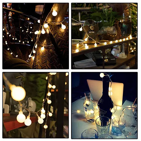 7 м 50Led матовых шаров LED вишня мяч строка светильник для Свадебная вечеринка на