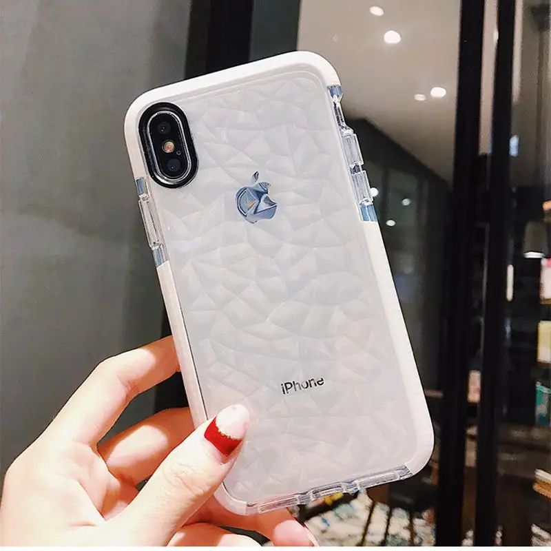 Роскошный чехол для iPhone X XR XS Max 7 8 Plus из мягкого ТПУ прозрачный противоударный 6