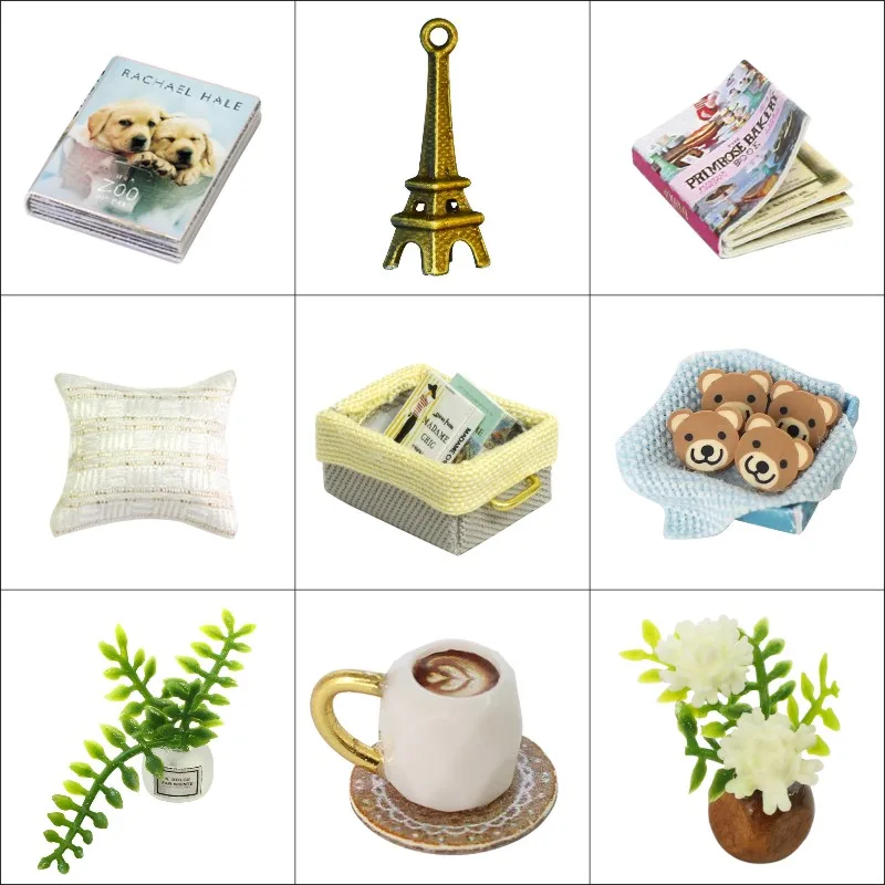 Doll House Furniture DIY Miniature Model Dust Cover 3D Wooden Dollhouse Christmas Girlfrend Gifts Toys For Children Kitten Diary