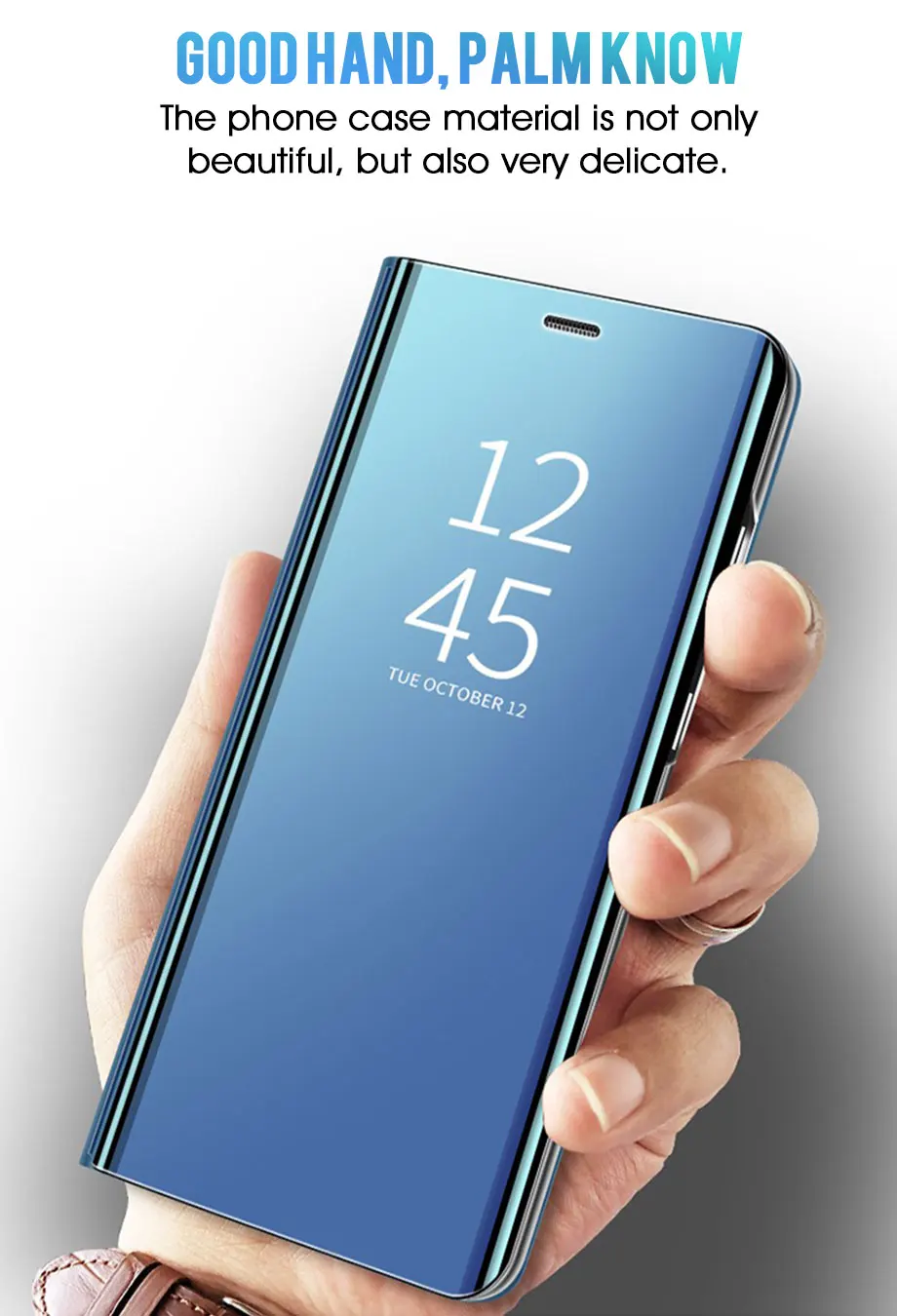 Зеркало Флип кожаный чехол для samsung Galaxy M10 M20 M30 A10 A20 A30 A40 A40S A50 A60 A70 A80 A90 с умным окном на заднюю панель для телефона