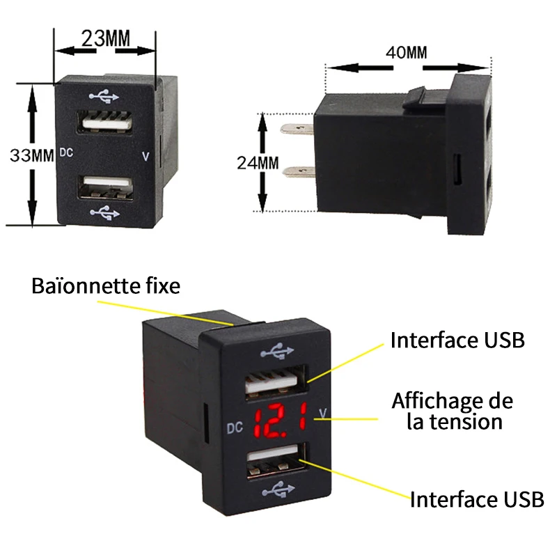 Рекламный 12-24V 2.1A автомобильное USB зарядное устройство для мобильного телефона быстрое автомобильное зарядное устройство с светодиодный USB Автомобильное зарядное устройство для Toyota Z2
