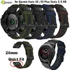 Fenix 5X 26 мм Быстросохнущий ремешок для Garmin Fenix 5X 5X PlusFenix 33 HR Смарт-часы ремешок нейлон + кожа удобный браслет