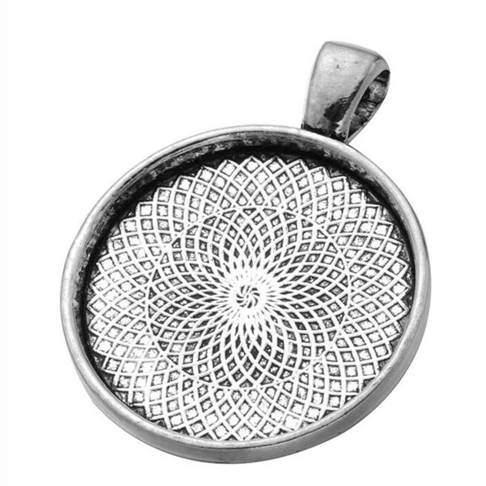 Hot Sale 25mm DIY handmade necklace alloy round bottom accessories | Украшения и аксессуары